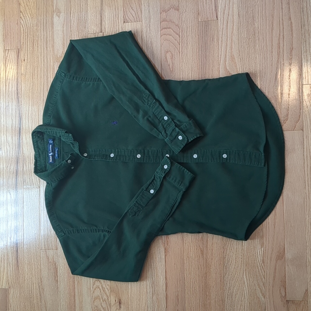 Ralph Lauren Corduroy Button Up Green Men's L